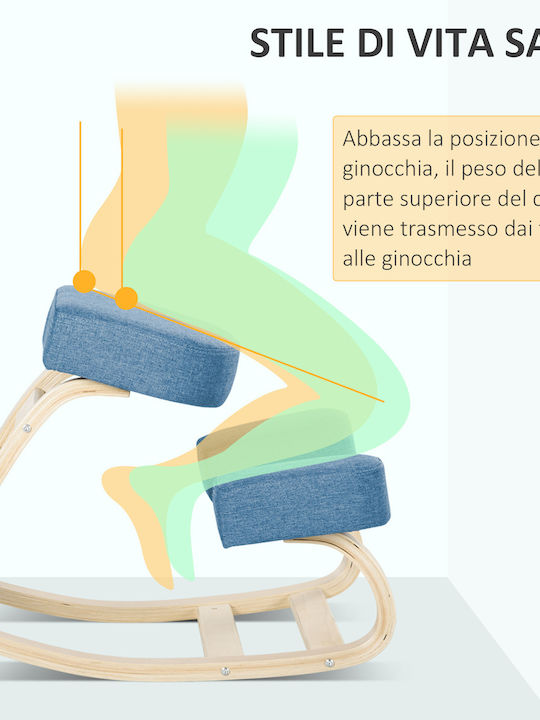 Office Desk Stool Blue 51x69x58cm