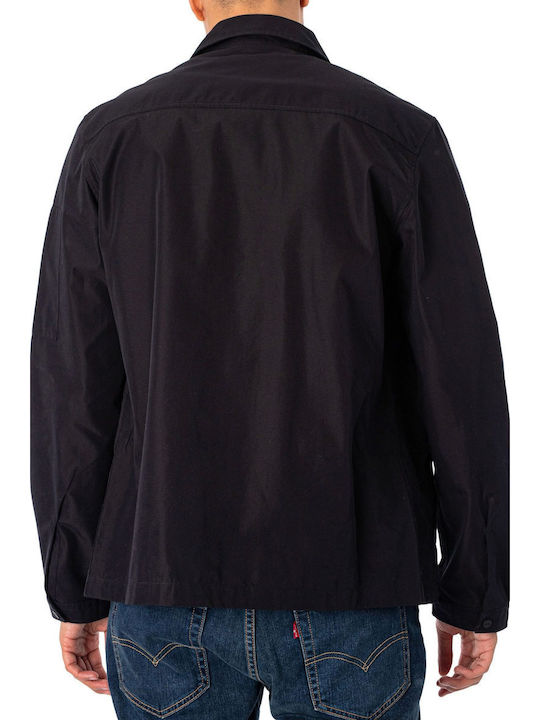 Hugo Herrenhemd Overshirt Baumwolle Black