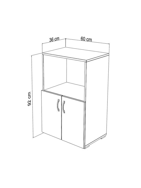 Cabinet Wall Natural Color 60x36x92cm