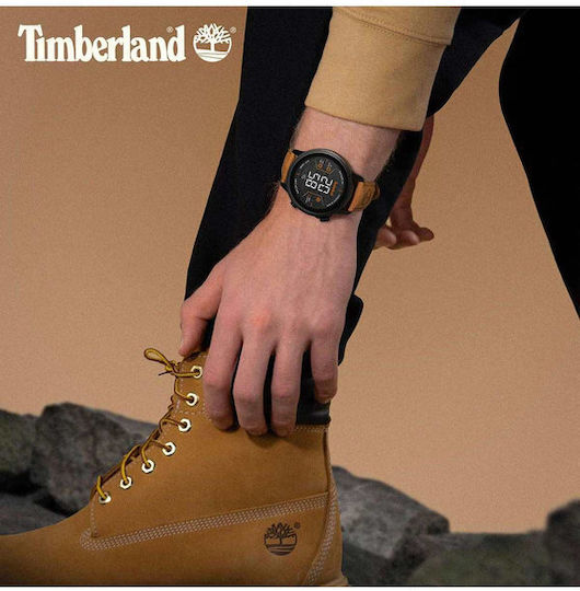 Timberland Trail Force S1 48mm Smartwatch with Heart Rate Monitor (Light Brown Leather Strap Gift Set)