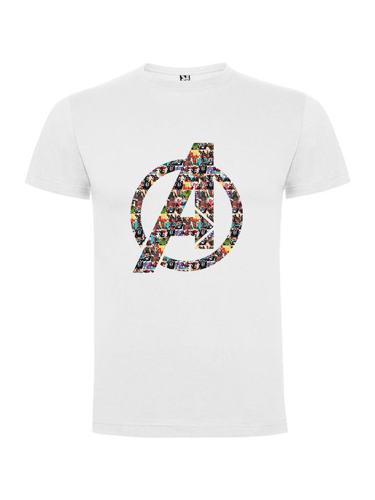 Superhero Collage Creation T-shirt Λευκό Βαμβακερό