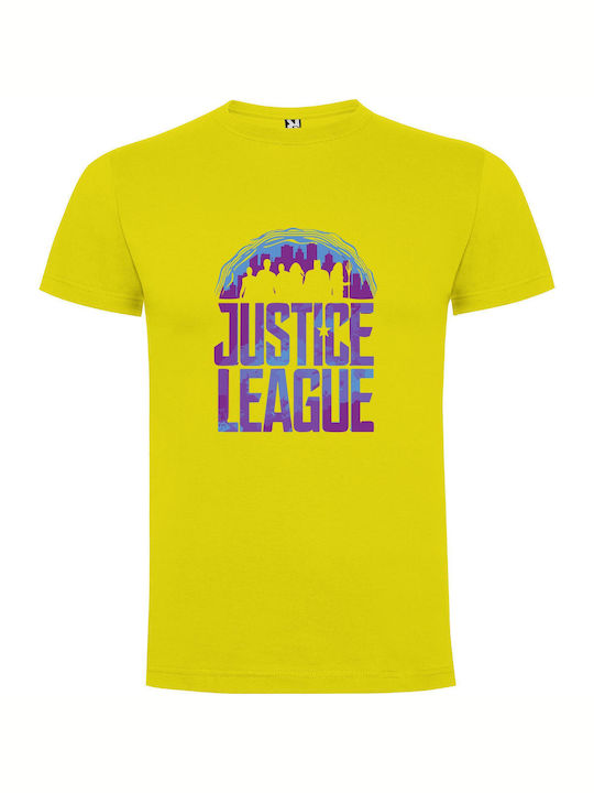 Legends Unite: Iconic Justice Tricou Galben Bumbac