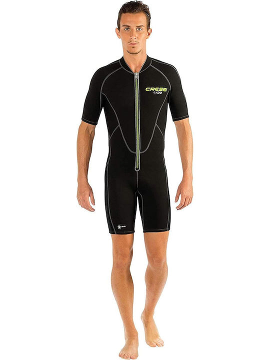 CressiSub Lido Wetsuit Playsuit Double Lined with Zip Black 2mm