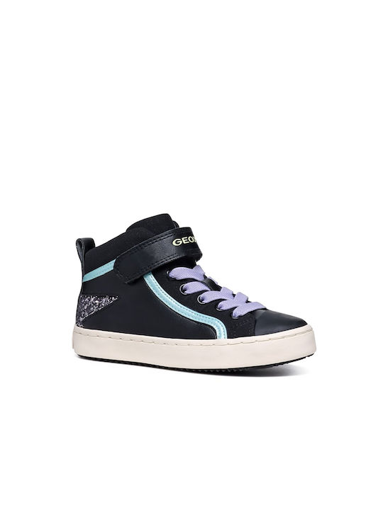 Geox Kids Sneakers High Anatomic with Scratch Black