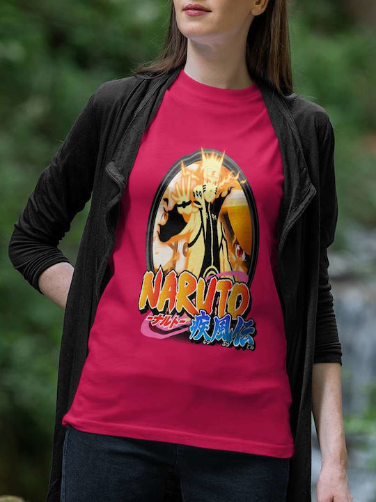 Artwork T-shirt Naruto Fuchsie Baumwolle