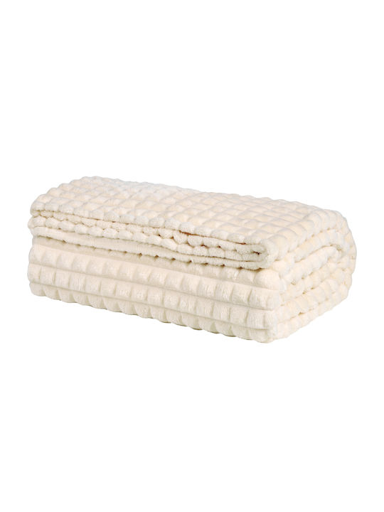 Das Home 1356 Blanket Fleece Queen 220x240cm. Ivory