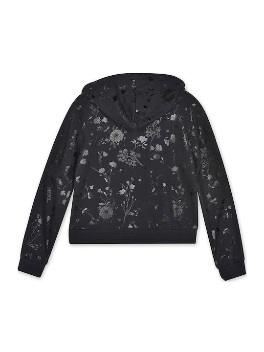 Women's Sweatshirt Jacket Hooded Black