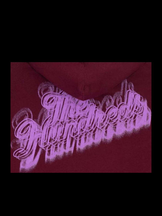 Φούτερ με Κουκούλα Burgundy