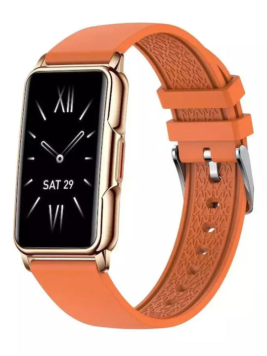 Women's Smart Bracelet Nubi H80 Pulse Calories Blood Pressure Bluetooth Notifications Pedometer Orange
