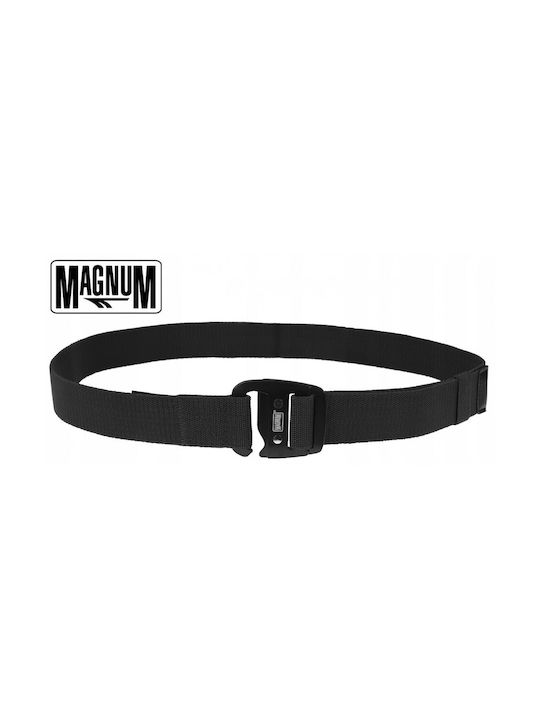 Magnum 92800400655 Lățime Curea pentru bărbați din material textil Curea de webbing Neagră