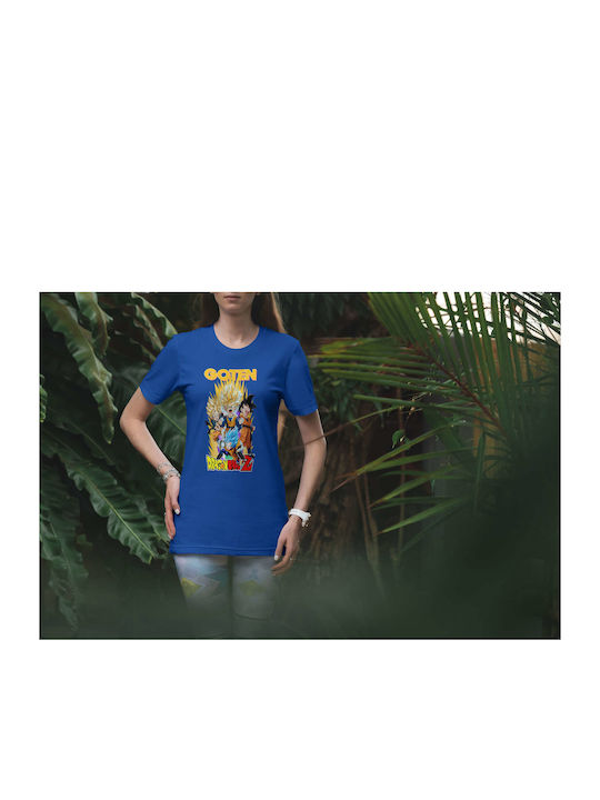 T-shirt Dragon Ball Blue Cotton