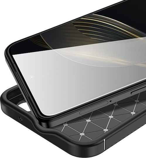 Techsuit Umschlag Rückseite Silikon Schwarz (Huawei Nova 12s)