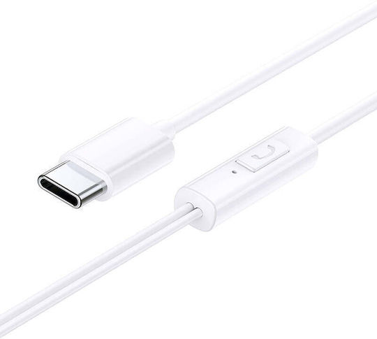 Baseus Encok In-ear Handsfree με Βύσμα USB-C Λευκό