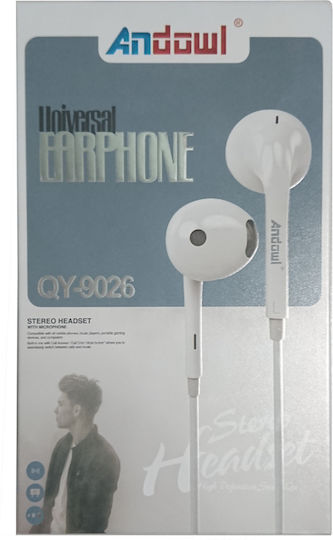 Andowl QY-9026 Earbuds Handsfree Ακουστικά με Βύσμα 3.5mm Μαύρο