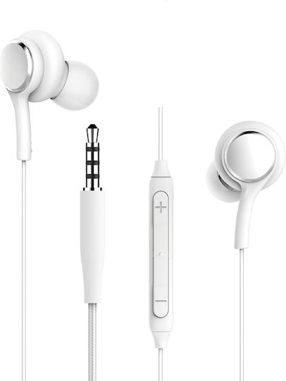 Devia Wired In-ear Handsfree με Βύσμα 3.5mm Λευκό