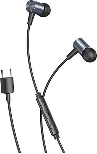 Awei TC-5 In-ear Handsfree Ακουστικά με Βύσμα USB-C Μαύρο