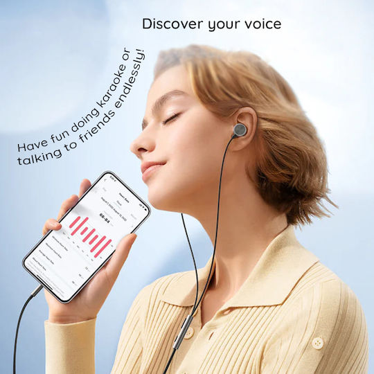 Joyroom JR-EW03 In-ear Handsfree Headphones with Connector 3.5mm Silver