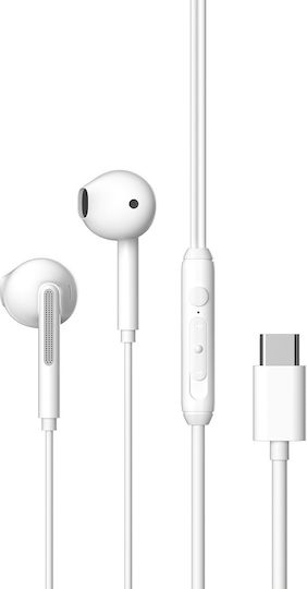 Devia A1 Earbuds Freihändig Kopfhörer mit Stecker USB-C Weiß