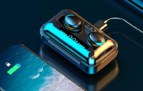 Clever In-ear Bluetooth Handsfree Căști cu Carcasă de Încărcare Negru