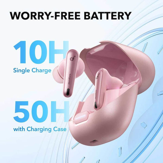 Soundcore by Anker Liberty 4 NC In-ear Bluetooth Handsfree Ακουστικά με Αντοχή στον Ιδρώτα και Θήκη Φόρτισης Ροζ