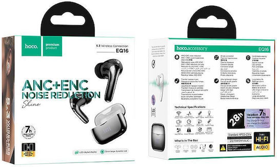 Hoco EQ16 In-ear Bluetooth Handsfree Earphones with Charging Case Black Glaze