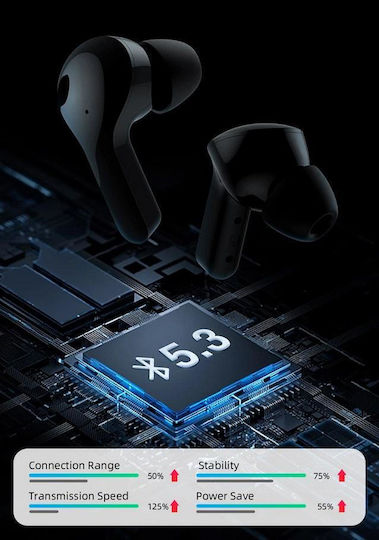 Mibro Earbuds 3 Bluetooth Handsfree Ακουστικά με Θήκη Φόρτισης Μαύρα