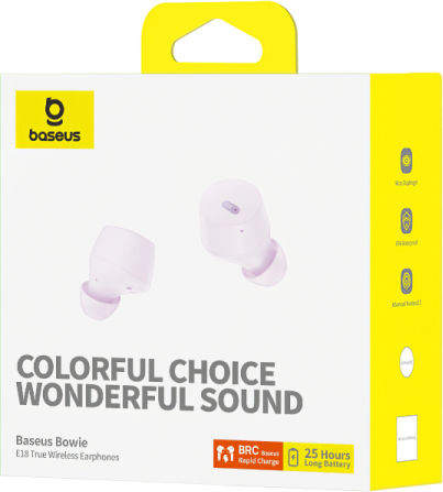 Baseus Bowie E18 In-ear Bluetooth Handsfree Earphones with Sweat Resistance and Charging Case Purple