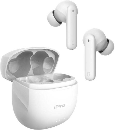 iPro TW300 In-Ear Bluetooth-Freisprecheinrichtung Kopfhörer mit Ladeetui Weiß