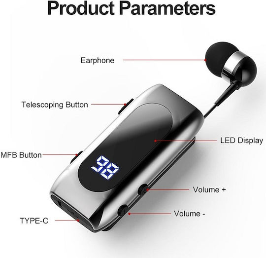 K52 In-Ear Bluetooth-Freisprecheinrichtung Kopfhörer Silber