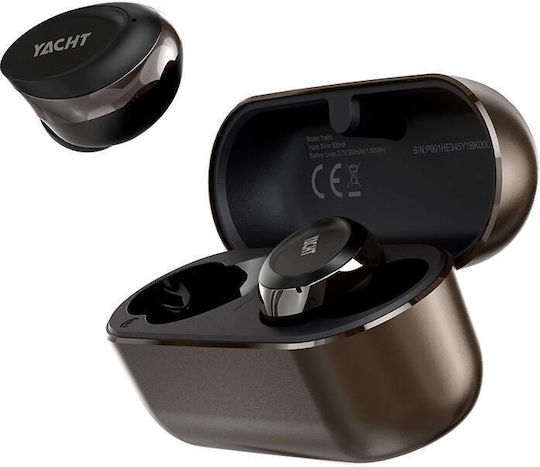 HiFuture YACHT In-ear Bluetooth Handsfree Căști cu Rezistență la Transpirație și Carcasă de Încărcare Black Gold