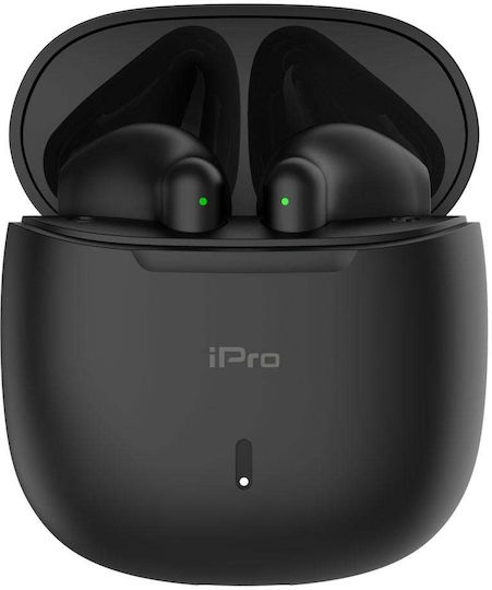 iPro TW100 In-ear Bluetooth Handsfree Ακουστικά με Θήκη Φόρτισης Μαύρα