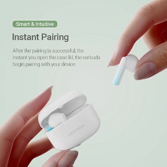 Vention ELF E04 In-ear Bluetooth Handsfree Earphones with Sweat Resistance and Charging Case White
