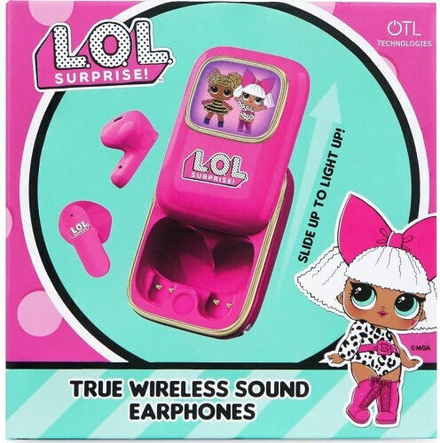 OTL LOL Surprise Slide In-ear Bluetooth Handsfree Ακουστικά με Θήκη Φόρτισης Ροζ