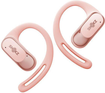 Shokz OpenFit Air Air Conduction Bluetooth Handsfree Earphones with Sweat Resistance and Charging Case Pink