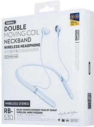 Remax RB-S30 In-ear Bluetooth Handsfree Ακουστικά με Αντοχή στον Ιδρώτα Λευκά