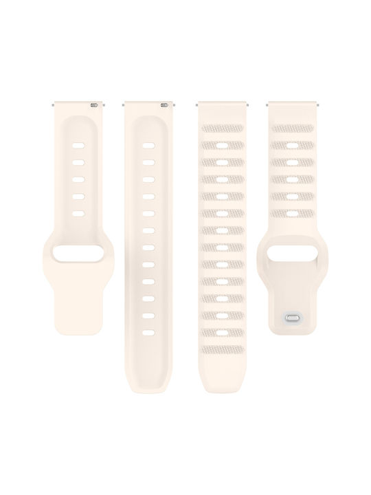 Techsuit Strap Silicone Beige (Galaxy Watch4/5/6/7/FE/4 Classic/6 Classic/5 Pro)