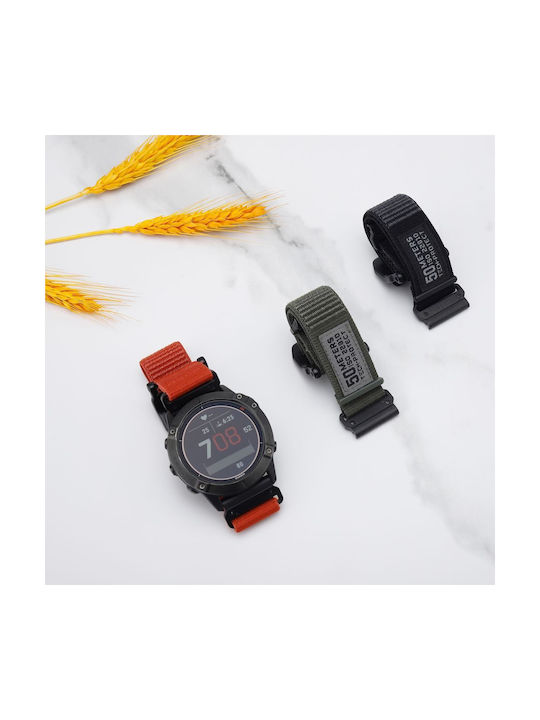 Tech-Protect Scout Strap Fabric Green (Fenix 5 / 5 Plus / 6 / 6 Pro / 7 / 7 Pro / 8 (47mm))