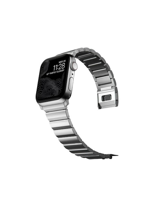 Nomad Strap V2 Λουράκι Ανοξείδωτο Ατσάλι Ασημί (Apple Watch Series 3, 4, 5, 6, SE)