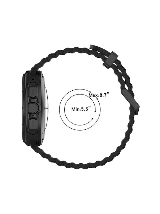 Techsuit Curea Silicon Negru (Galaxy Watch Ultra)