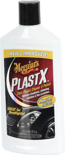 Meguiar's Plast-X Clear Plastic Cleaner & Polish Ointment Cleaning of Car Headlights 296ml