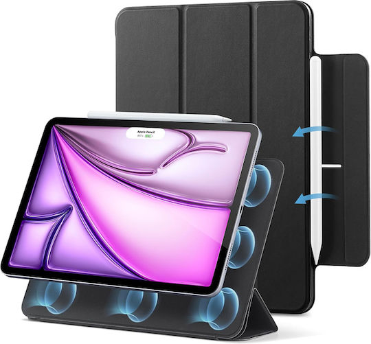 ESR Flip Cover Δερματίνης Μαύρο iPad Pro 12.9 4/5/6/2020-2022/Air 13 2024 2020-2022