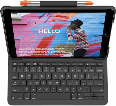 Logitech Flip Cover with Keyboard English US Gray iPad 2020, iPad 2019, iPad 2021 920-009478