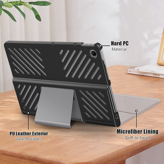 Techsuit Foldpro Flip Cover Μαύρη (Lenovo Tab Plus)