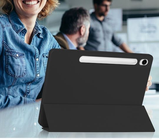 Techsuit Flip Cover Neagră (Samsung Galaxy Tab S9)