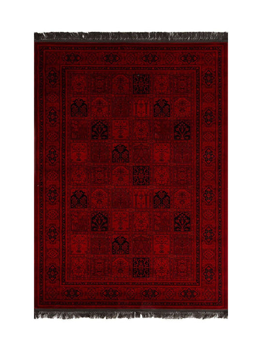 Royal Carpet Afgan 8129H Rug Rectangular with Fringes D.red