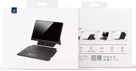 Dux Ducis Series Flip Cover with Keyboard in English US Blacη (Apple iPad Pro 12.9 (2020/2021/2022))