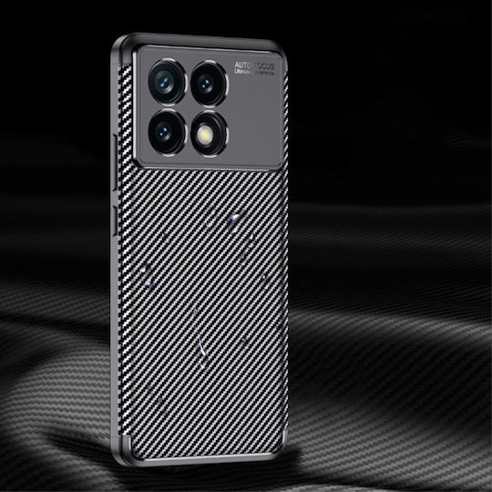 Techsuit Carbon Back Cover Πλαστικό Μαύρο (Xiaomi Poco F6 Pro)