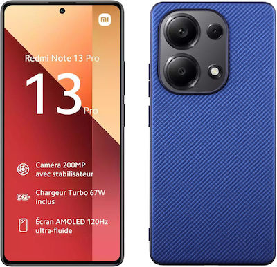 Volte-Tel Carbon Lift Full Camera Protection Back Cover Silicone Durable Blue (Redmi Note 13 Pro 4G / Poco M6 Pro 4G)