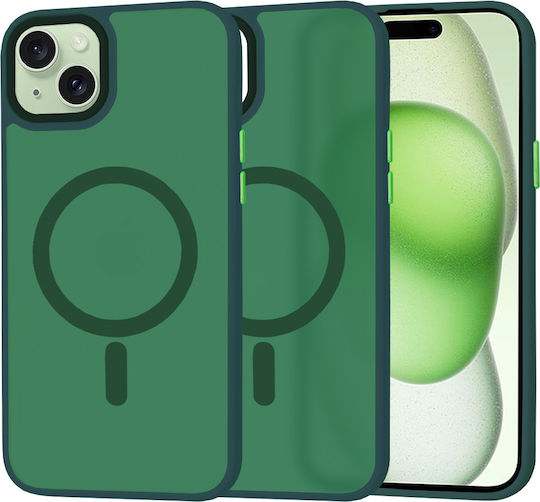 Techsuit Halofrost Back Cover Plastic / Silicone Green (iPhone 15 Plus)