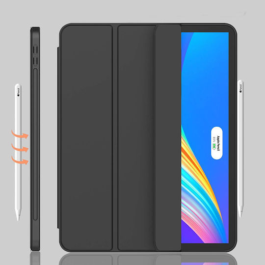 Techsuit Flip Cover Dauerhafte Schwarze (iPad Pro 2018 12,9 Zoll / iPad Pro 2020 12,9 Zoll / iPad Pro 2021 12,9 Zoll / iPad Pro 2022 12,9 Zoll)